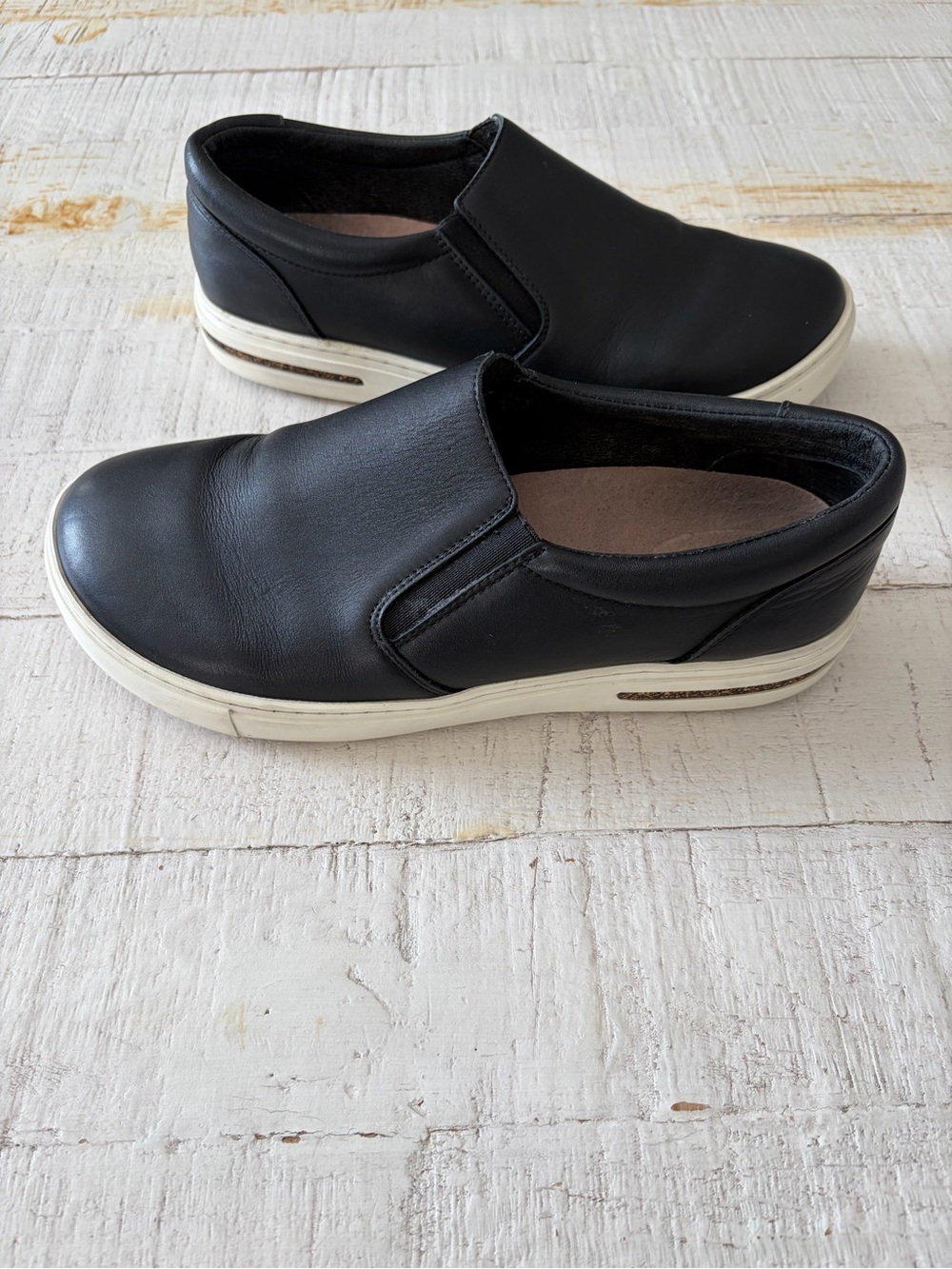 Birkenstock Oswego EU size 39 US size 8 8.5 Black Leather Loafers Sneakers